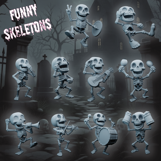 Funny Skeletons | Undead Miniatures | 3D Resin Print