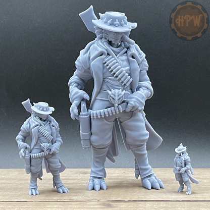 Male Dragonfolk Gunslinger | 3D Resin Print