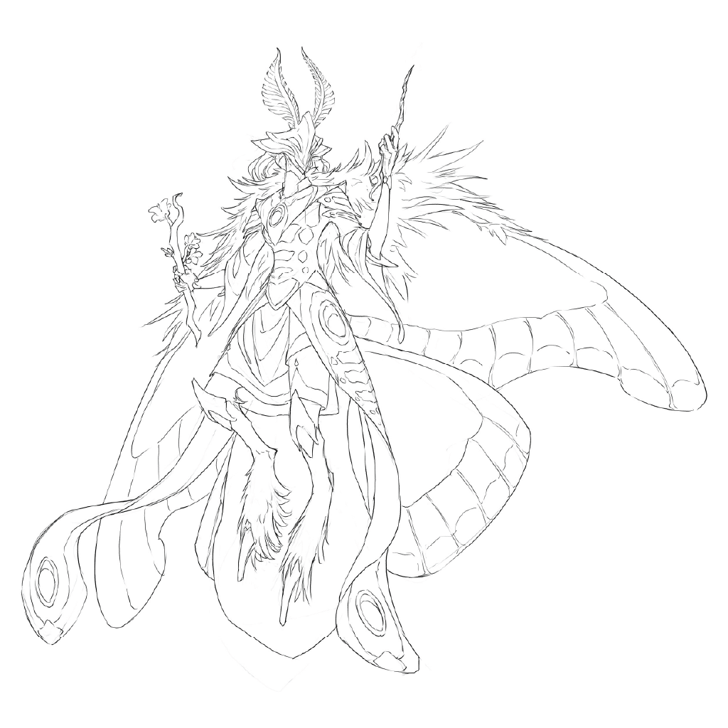 Concept art for the Moth Queen