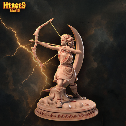 Artemis, Goddess of the Hunt | Greek Deity Miniature | 3D Resin Print
