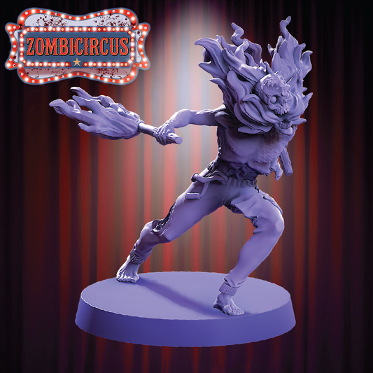 Clown Pyro | Zombie Miniature | 3D Resin Print