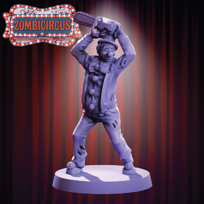 Chainsaw Clown | Zombie Miniature | 3D Resin Print