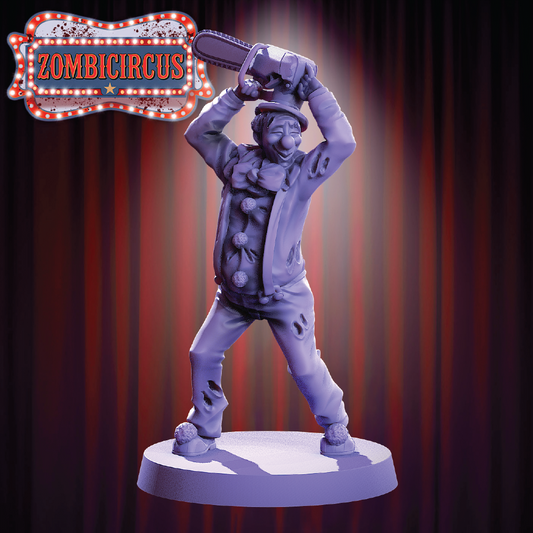 Chainsaw Clown | Zombie Miniature | 3D Resin Print
