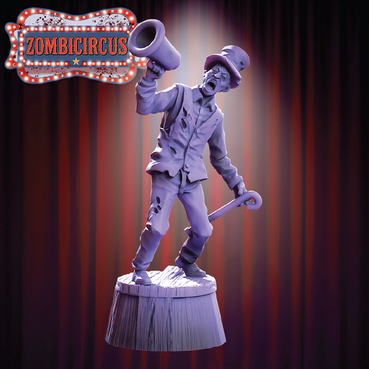 Carnival Barker | Zombie Miniature | 3D Resin Print