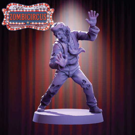 Clown Mime | Zombie Miniature | 3D Resin Print