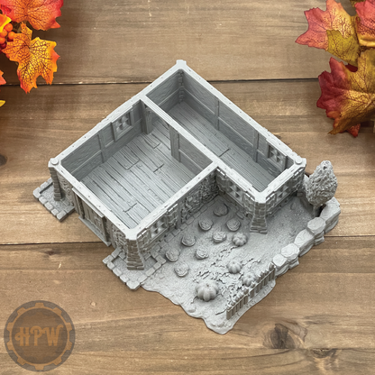Pumpkin Cottage | Farming House | Miniature Gaming Terrain Kit | 3DP4U | Medieval Town Set 4