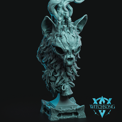 Render of a bust of an ethereal spirit cat based on Icelandic folklore