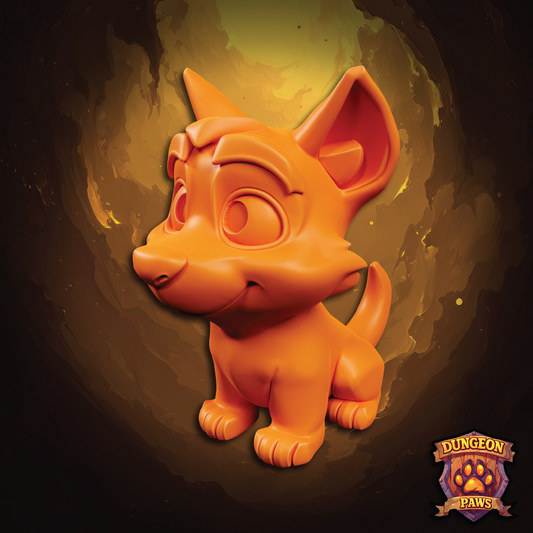 3D mode of a chibi-style young puppy dog
