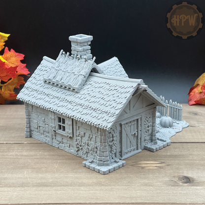 Pumpkin Cottage | Farming House | Miniature Gaming Terrain Kit | 3DP4U | Medieval Town Set 4