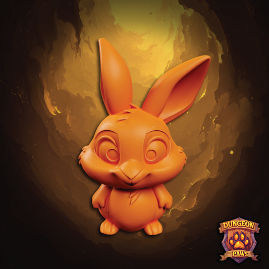 3D render of a chibi-style rabbit bunny