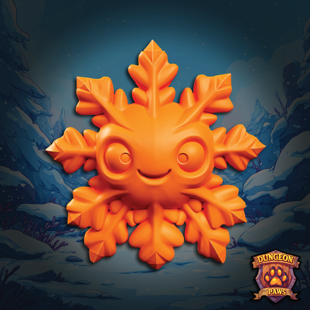 3D model of a chibi-style snowflake