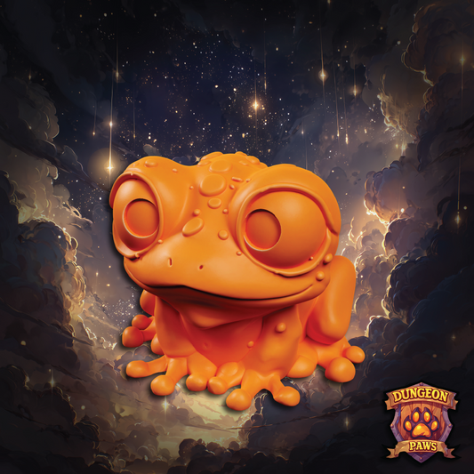 3D model of a chibi-style frog reptile toad