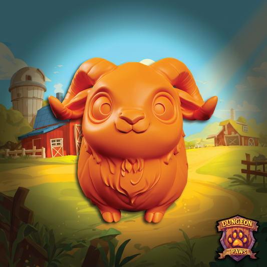 3D model of a chibi-style farm barn yard goat miniature