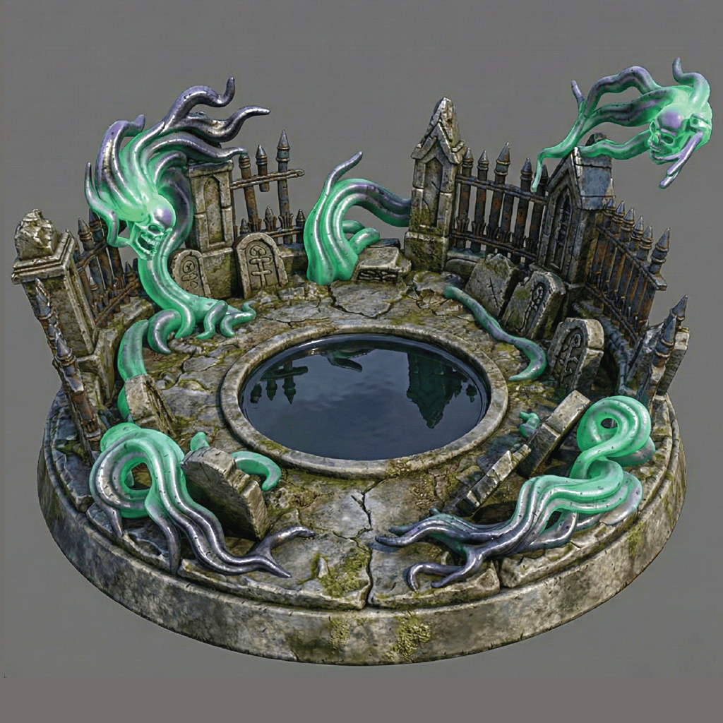 Fantasy miniature scene with dragons and a castle on a gray background