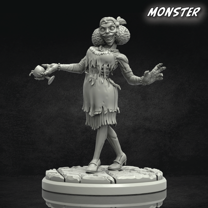 Monster figurine on a dark background with 'MONSTER' text above.
