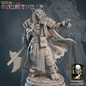 Statue of a warrior with animal features on a dark background, featuring the brand 'TXIKIDESIGN STUDIO'.