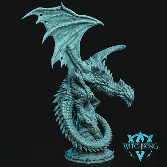 3D render of a lava dragon resin model