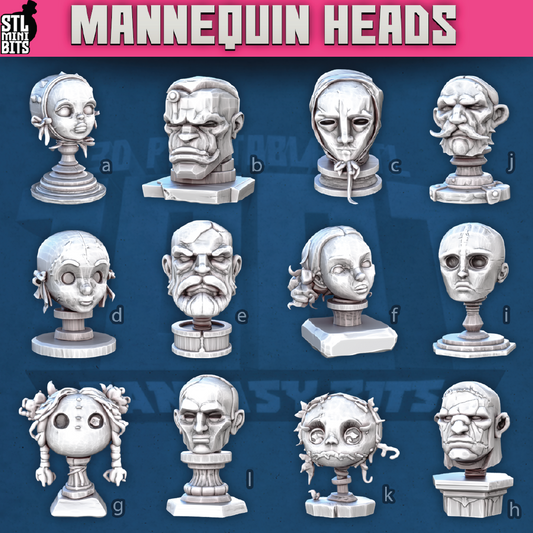 Mannequin Heads | Scatter Terrain | 3D Resin Print