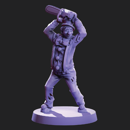 Chainsaw Clown | Zombie Miniature | 3D Resin Print