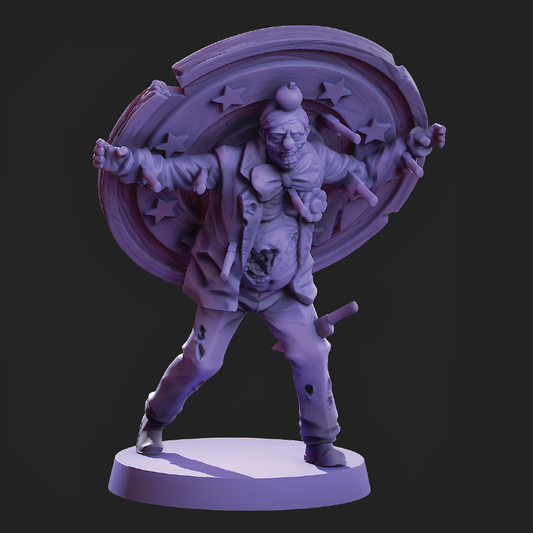 Clown Target | Zombie Miniature | 3D Resin Print