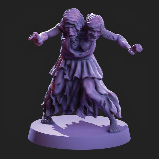 Siamese Twins | Zombie Miniature | 3D Resin Print