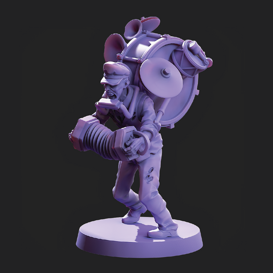 One-man Band | Zombie Miniature | 3D Resin Print