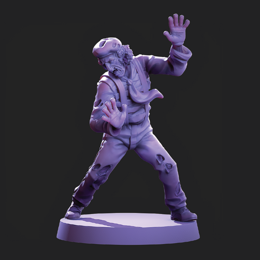 Clown Mime | Zombie Miniature | 3D Resin Print
