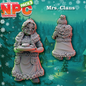 A 3D-rendered product preview for an NPC character named Mrs. Claus from the 'NPC Townsfolk Pack 3'.