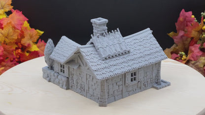 Pumpkin Cottage | Farming House | Miniature Gaming Terrain Kit | 3DP4U | Medieval Town Set 4