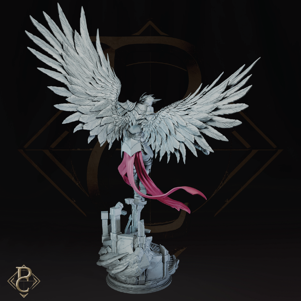 Radian, Ascended | Angelic Warrior Miniature | 3D Resin Print