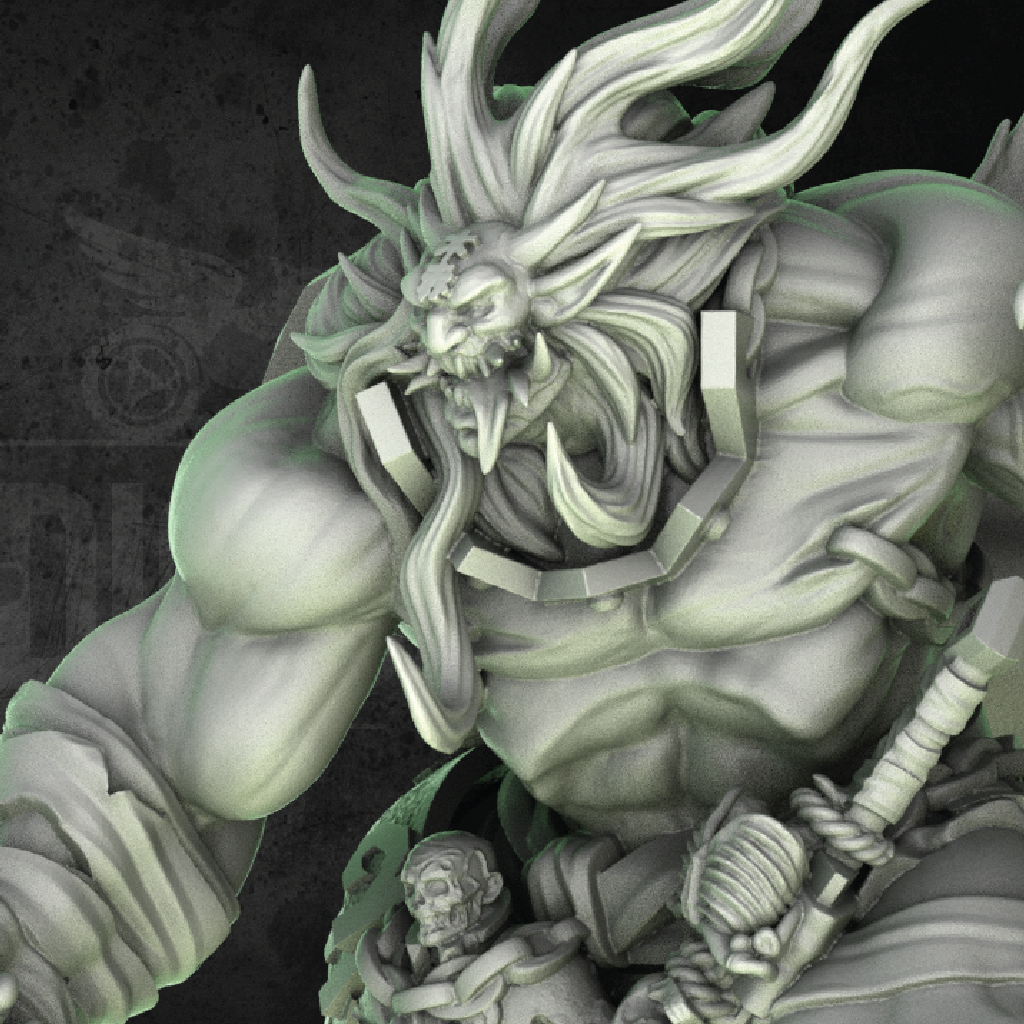 Close-up of a detailed figurine with intricate design on a dark background