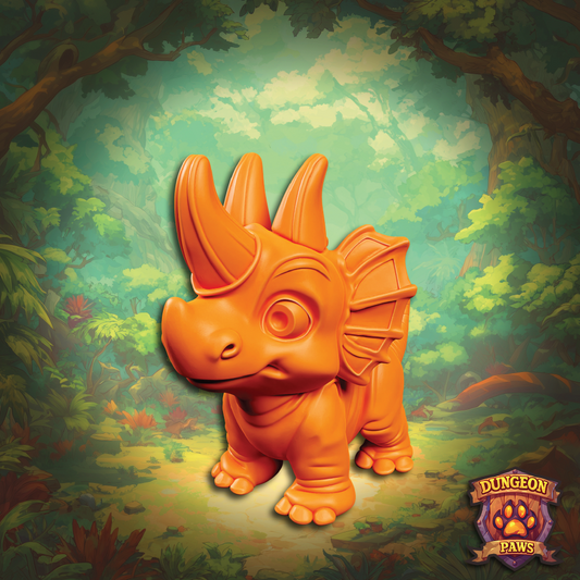 Topsy Triceratops | Dinosaur Miniature | 3D Resin Print