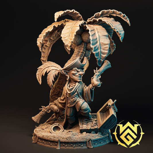 The Goblin Gunslinger | Pirate Miniature | 3D Resin Print