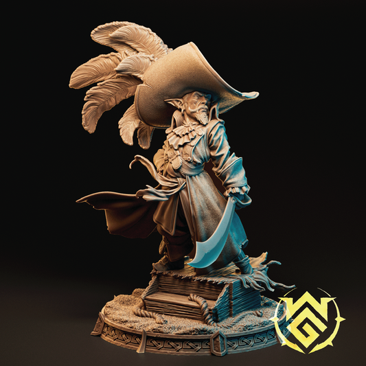Tyrant Bartholomew | Pirate Miniature | 3D Resin Print