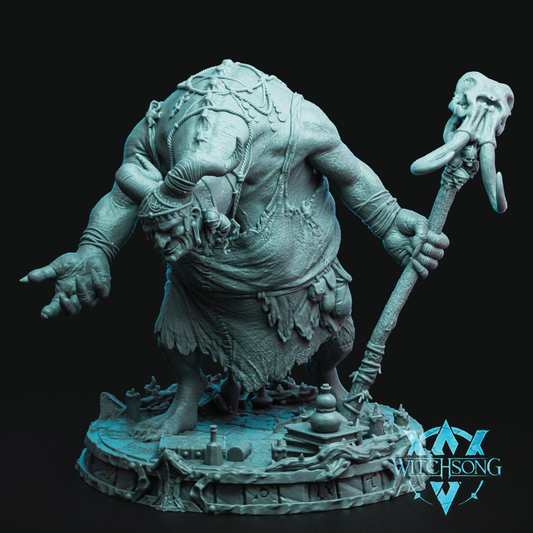 The Horned Witch | Crone Miniature | 3D Resin Print