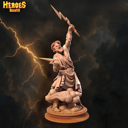 Zeus, Lord of Olympus | Greek God Miniature | 3D Resin Print