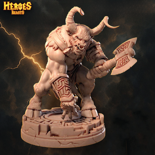 Asterion, the Minotaur | Beast Miniature | 3D Resin Print