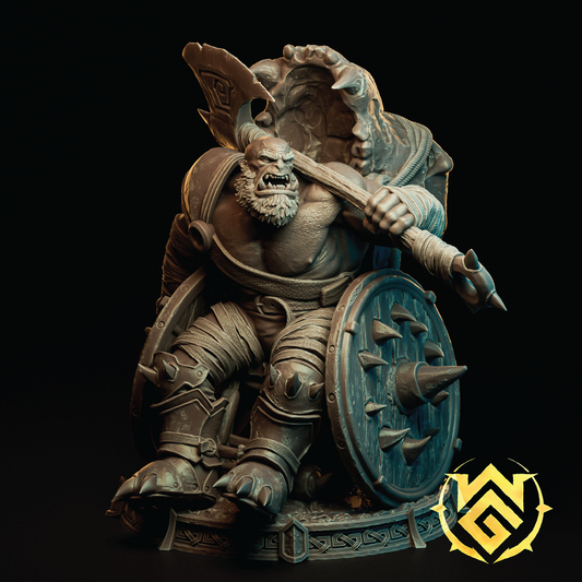 God Hewer Groc | Orc Barbarian Miniature | 3D Resin Print
