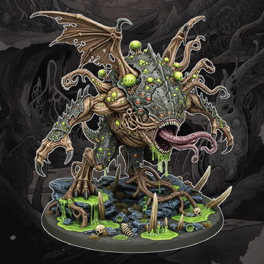 Brooding Mawspawn | Eldritch Miniature | 3D Resin Print