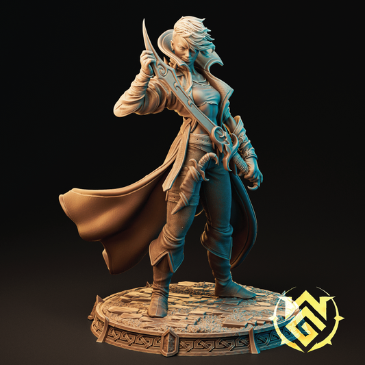 Black Lotus Katerina | Blademaster Miniature | 3D Resin Print