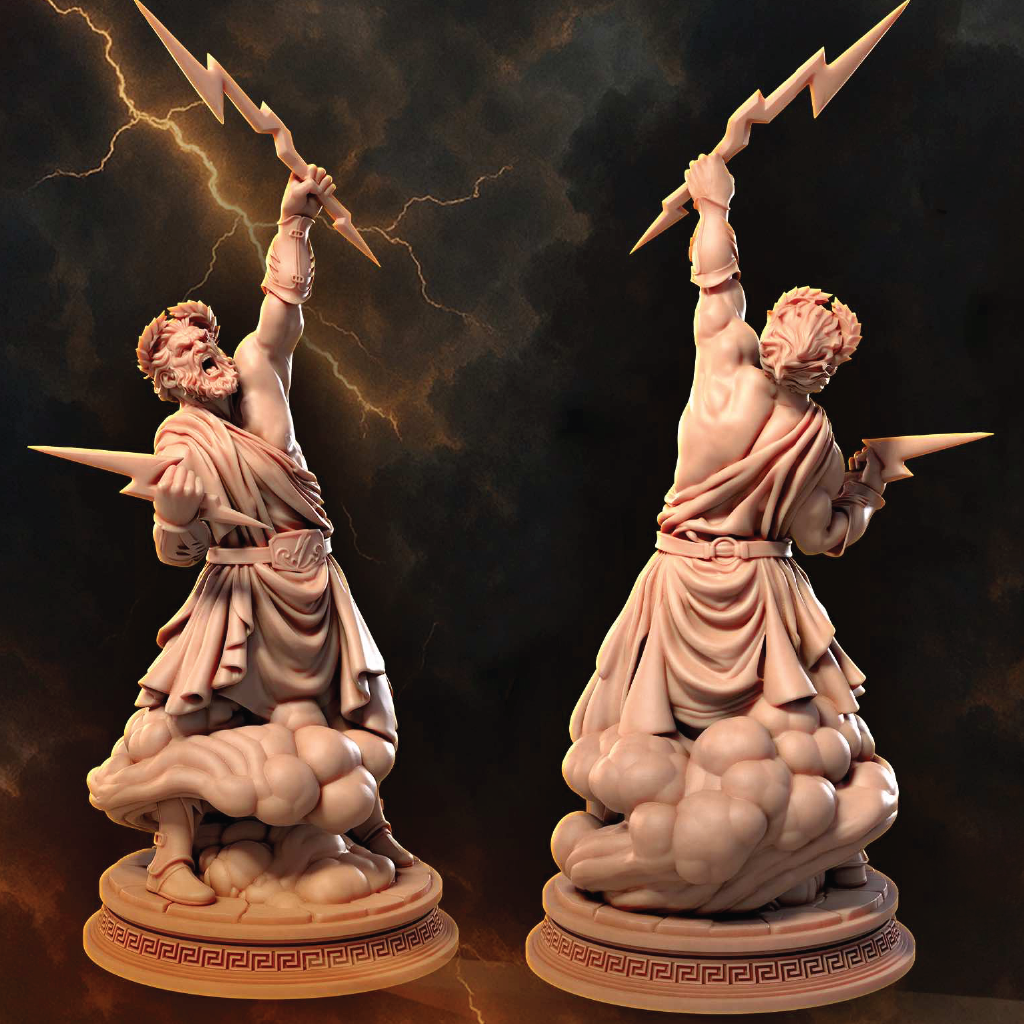Zeus, Lord of Olympus | Greek God Miniature | 3D Resin Print
