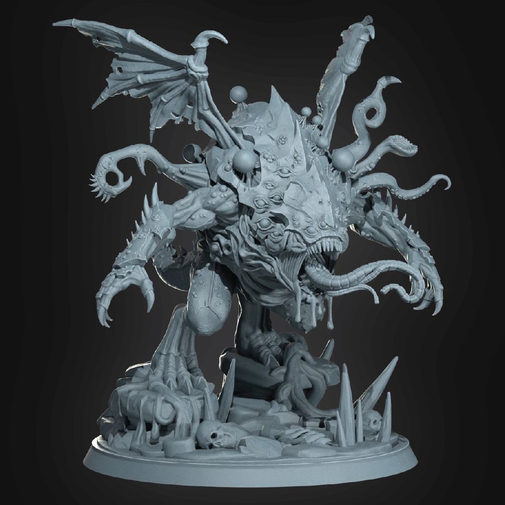 Brooding Mawspawn | Eldritch Miniature | 3D Resin Print