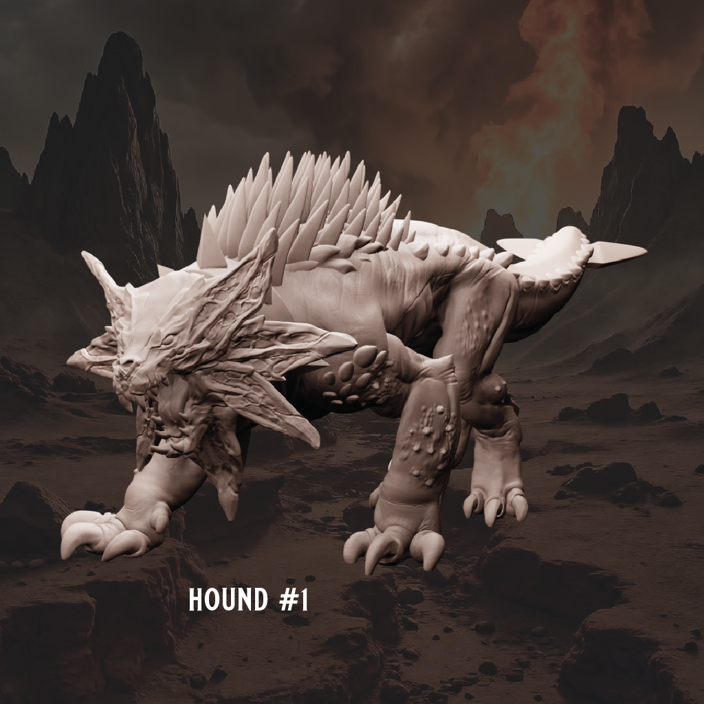 Blood Hounds | Beast Miniature | 3D Resin Print
