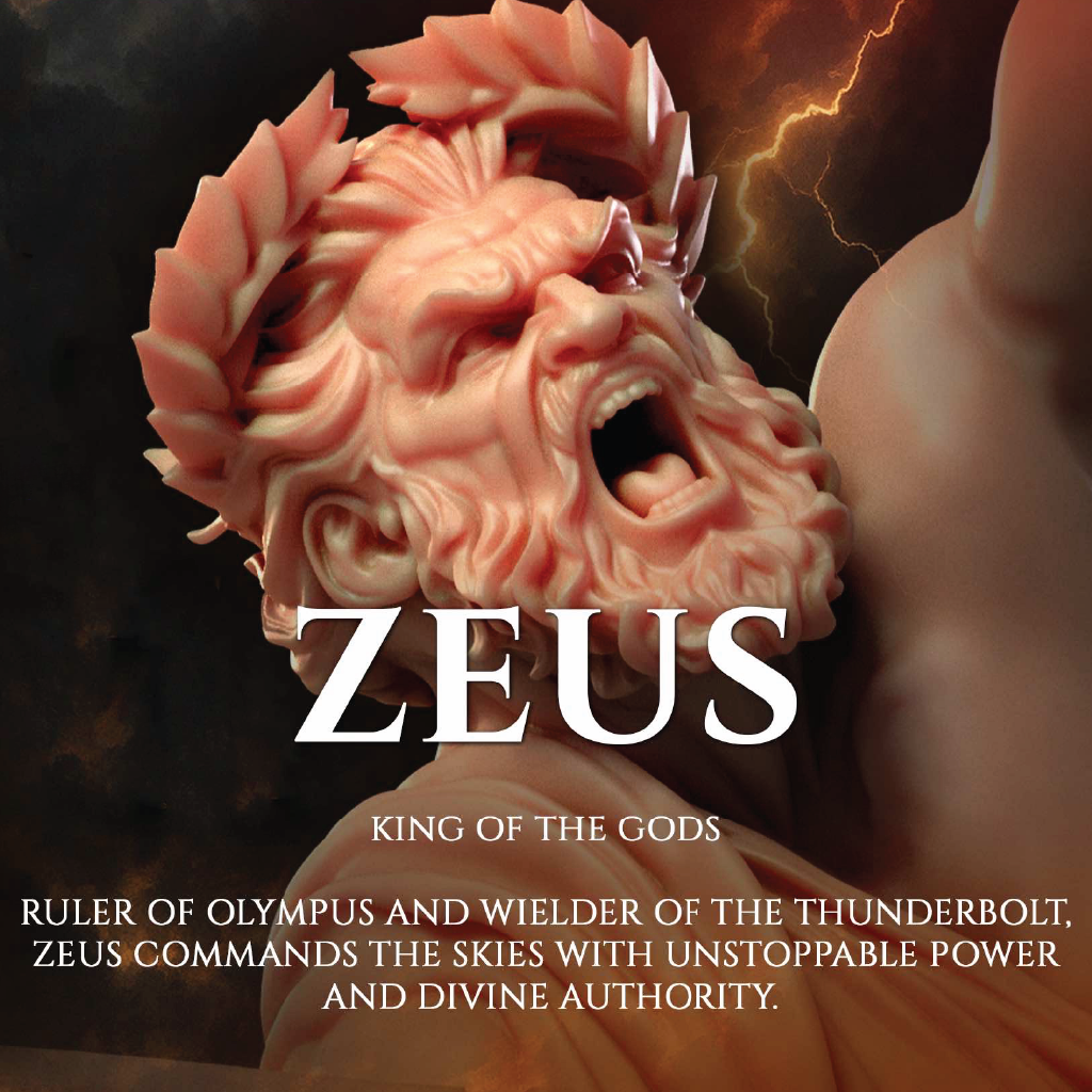 Zeus, Lord of Olympus | Greek God Miniature | 3D Resin Print