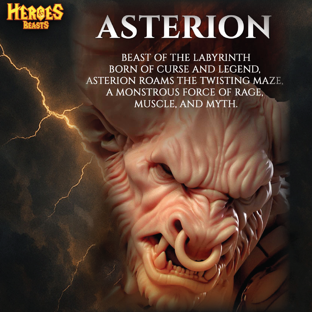 Asterion, the Minotaur | Beast Miniature | 3D Resin Print