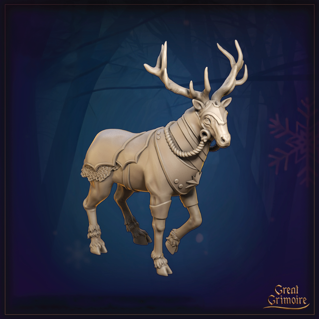 Sylvyrhorn | Reindeer Miniature | 3D Resin Print