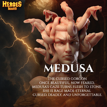 Medusa, the Gorgon | Mythical Miniature | 3D Resin Print