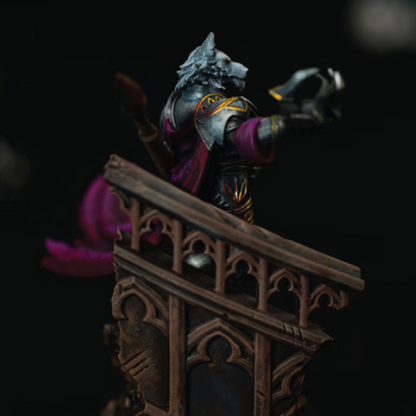 Figurine of a warrior on a dark background