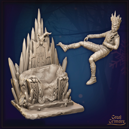 Model of a fantasy creature with a castle-like structure on a blue background, featuring the brand 'Great Ormonde'.