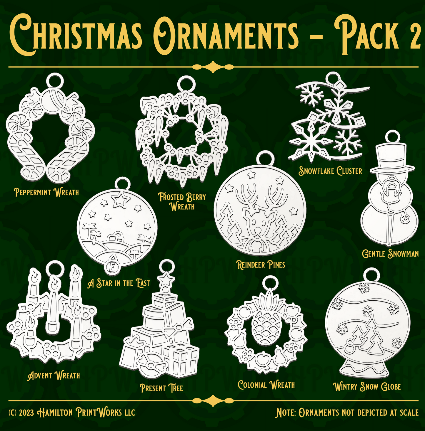 Christmas Ornaments - Pack 2 | Holiday Decorations